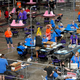 Auditors at Veterans Memorial Coliseum on May 6, 2021.
